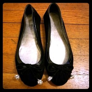 Kate Spade black suede flats